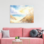 Beach Scene Canvas Muurkunst (Insitu (Woonkamer))