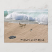 Beach Scene Change of Address Briefkaart (Voorkant)