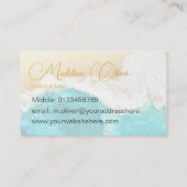 Beach Scene Coastal Travel Gold Stijlvol Visitekaartje (Achterkant)