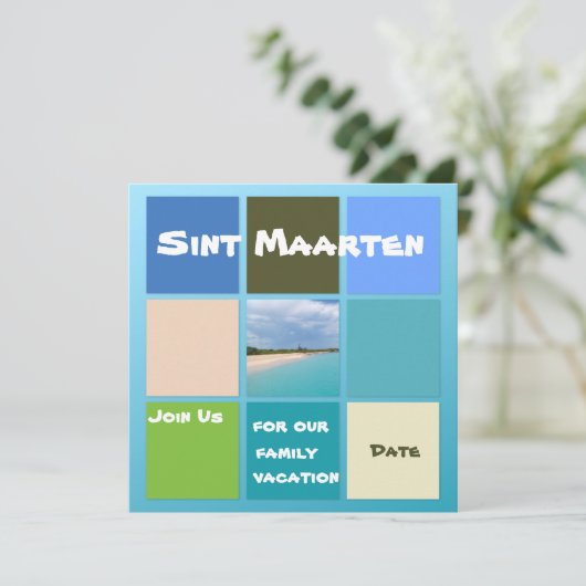 Beach Scene Colors of St. Maarten (Staand voorkant)