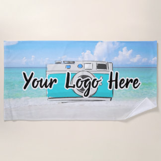Beach Scène Custom Company Logo gebruik zakelijke Strandlaken