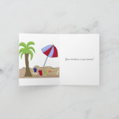 Beach Scene Dank u Bedankkaart (Binnen)