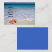 Beach scène en Seashell Visitekaartje (Voorkant / Achterkant)