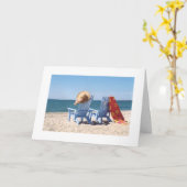 BEACH SCENE-FAVORITE *****SISTER'S BIRTHDAY******* KAART (Gele Bloem)