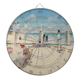Beach Scene (feestdag bij Mentone) (Australische k Dartbord
