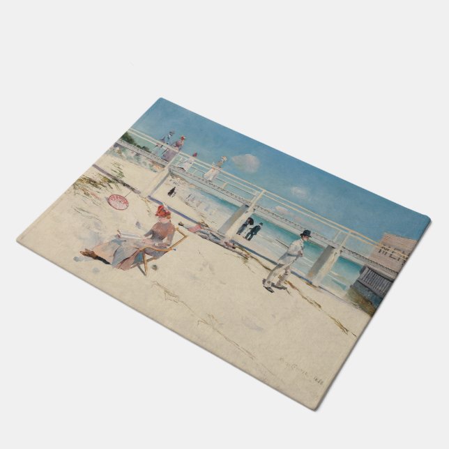 Beach Scene (feestdag bij Mentone) (Australische k Deurmat (Schuin)