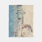 Beach Scene (feestdag bij Mentone) (Australische k Fleece Deken (Voorkant)