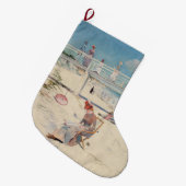 Beach Scene (feestdag bij Mentone) (Australische k Grote Kerstsok (Voorkant (Hangend))