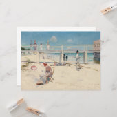 Beach Scene (feestdag bij Mentone) (Australische k Kaart (Voorkant / Achterkant in situ)