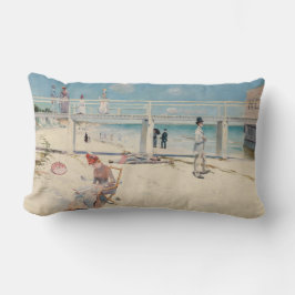 Beach Scene (feestdag bij Mentone) (Australische k Kussen