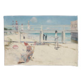 Beach Scene (feestdag bij Mentone) (Australische k Kussensloop (Voorkant-Links)