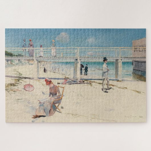 Beach Scene (feestdag bij Mentone) (Australische k Legpuzzel (Horizontaal)