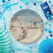 Beach Scene (feestdag bij Mentone) (Australische k Papieren Bordje (Feest)