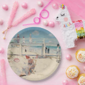 Beach Scene (feestdag bij Mentone) (Australische k Papieren Bordje (Feest)