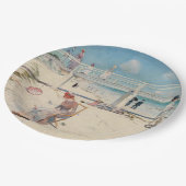 Beach Scene (feestdag bij Mentone) (Australische k Papieren Bordje (Gekanteld)