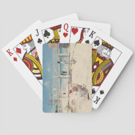 Beach Scene (feestdag bij Mentone) (Australische k Pokerkaarten