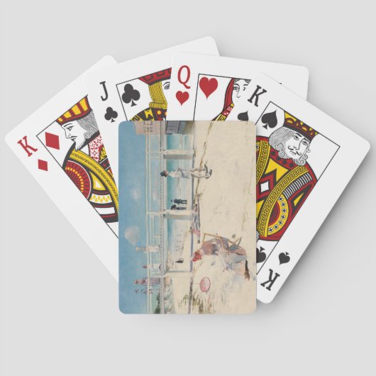 Beach Scene (feestdag bij Mentone) (Australische k Pokerkaarten (Achterkant)