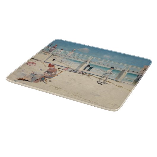 Beach Scene (feestdag bij Mentone) (Australische k Snijplank (Hoek)