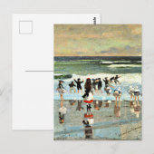 Beach Scene, fijn kunstschilderij,  schilderij Briefkaart (Voorkant / Achterkant)