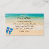 Beach Scene Flip Fun Summer Vacking Art Busi Visitekaartje (Voorkant)