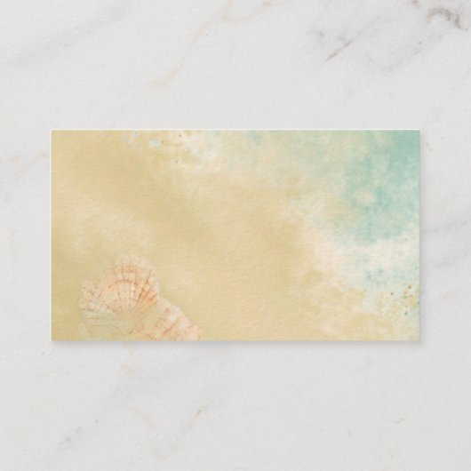 Beach Scene Flip Fun Summer Vacking Art Busi Visitekaartje (Achterkant)