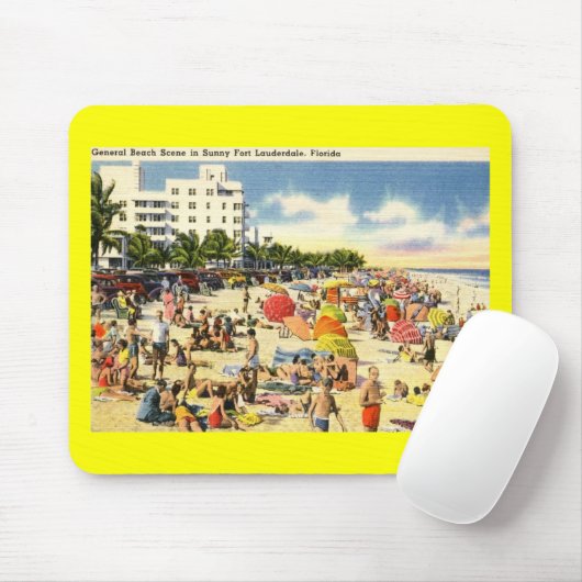 Beach Scene, Fort Lauderdale, Florida  Muismat (Met muis)