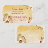 Beach Scene Fun Summer Vacking Art Visitekaartje (Voorkant / Achterkant)