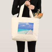 BEACH SCENE GROTE TOTE BAG (Voorkant (product))