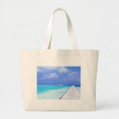 BEACH SCENE GROTE TOTE BAG (Voorkant)