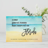 Beach Scene Guest Room Verhuisd naar Florida Aankondiging (Staand voorkant)