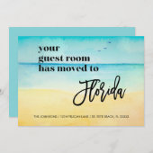Beach Scene Guest Room Verhuisd naar Florida Aankondiging (Voorkant / Achterkant)