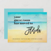 Beach Scene Guest Room Verhuisd naar Florida New H Aankondiging (Voorkant / Achterkant)