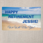 Beach Scene Happy Retirement Spandoek