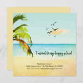 Beach Scene ik naar mijn Happy Place New Address v Aankondiging (Voorkant / Achterkant)