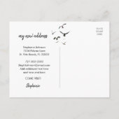 Beach Scene ik naar mijn Happy Place New Address v Aankondigingskaart (Achterkant)