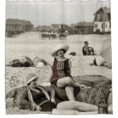  BEACH SCENE - jaren 20 Douchegordijn (Voorkant)