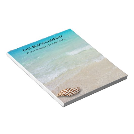 Beach Scene Junonia Seashell Blank Personal Notitieblok (Schuin)