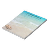 Beach Scene Junonia Seashell Blank Personal Notitieblok (Linkerzijde)