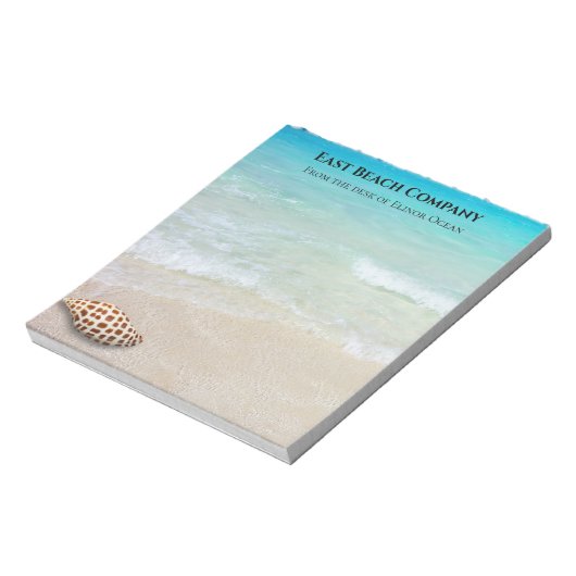 Beach Scene Junonia Seashell Blank Personal Notitieblok (Linkerzijde)