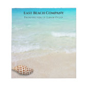 Beach Scene Junonia Seashell Blank Personal Notitieblok (Voorkant)