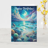 Beach Scene Kaart (Gele Bloem)