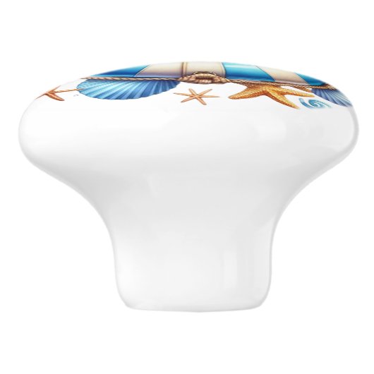Beach Scene Keramische Knop (Zijkant)