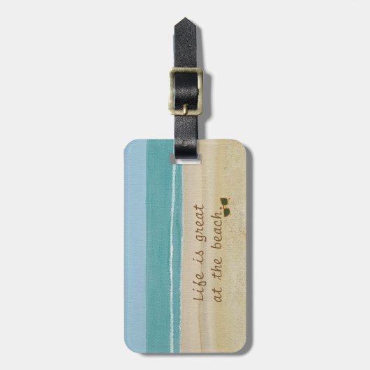 Beach Scene Lovers Sand Ocean Bagagelabels (Voorkant verticaal)