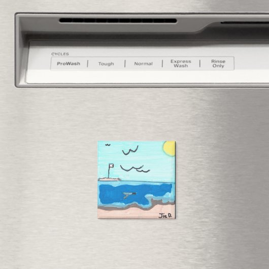 Beach Scene Magnet (Insitu (Vaatwasser))