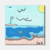 Beach Scene Magnet (Voorkant)