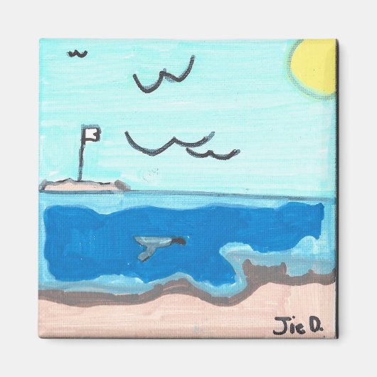 Beach Scene Magnet (Voorkant)