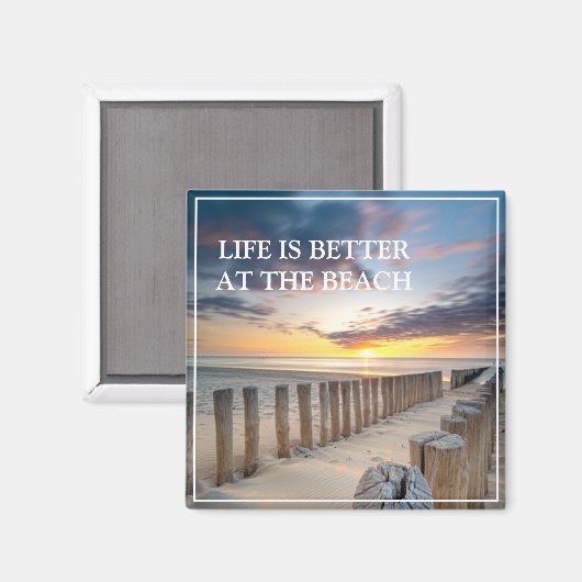 Beach Scene Magnet (Voorkant / Achterkant)