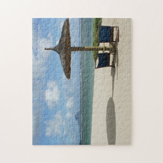 Beach scène Mauritius. Legpuzzel (Verticaal)