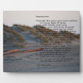 Beach scène met gedicht "Impressions" plaque Fotoplaat (Voorkant)
