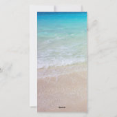 Beach scène met kerstcadeautjes voor Kantoor Feestdagenkaart (Achterkant)